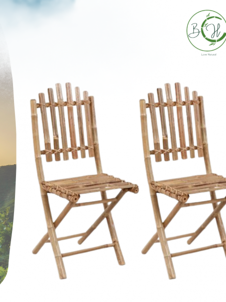 Bamboo 2 fold chairs