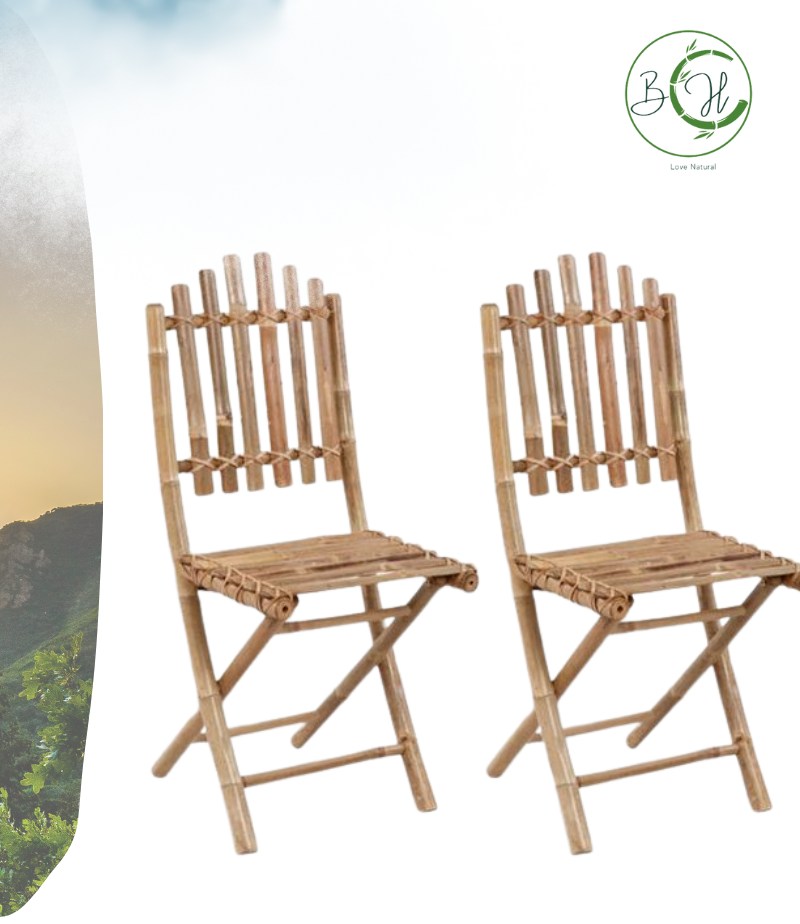 Bamboo 2 fold chairs